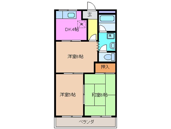 ＯＡＫ　ＨＩＬＬＳの物件間取画像